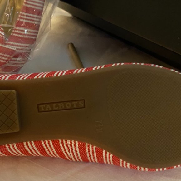 🎉HP🎉TALBOTS WOMAN POPPY RED FRANCESCA DRIVING MOCCASIN FLAT SHOES  7.5 - Picture 5 of 11